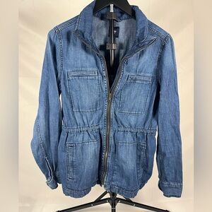 GAP Blue Jean Utility Lightweight Jacket Size S Zip-Up